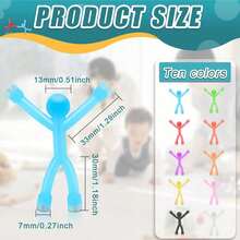 Colorful Magnetic Mini Figures Children's Desktop Toy, Flexible Assembly And Pose Transformation, Develops Hands-On Ability, Fun Interactive Stress Relief Toy - Multicolor - View 6