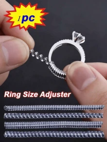1pc/4pcs/8pcs/Set Transparent Ring Sizer Adjuster, Invisible Coil Wrap Resizable Rings, Multiple Combinations Available - Multiple Colors - One Size Fits All - View 10