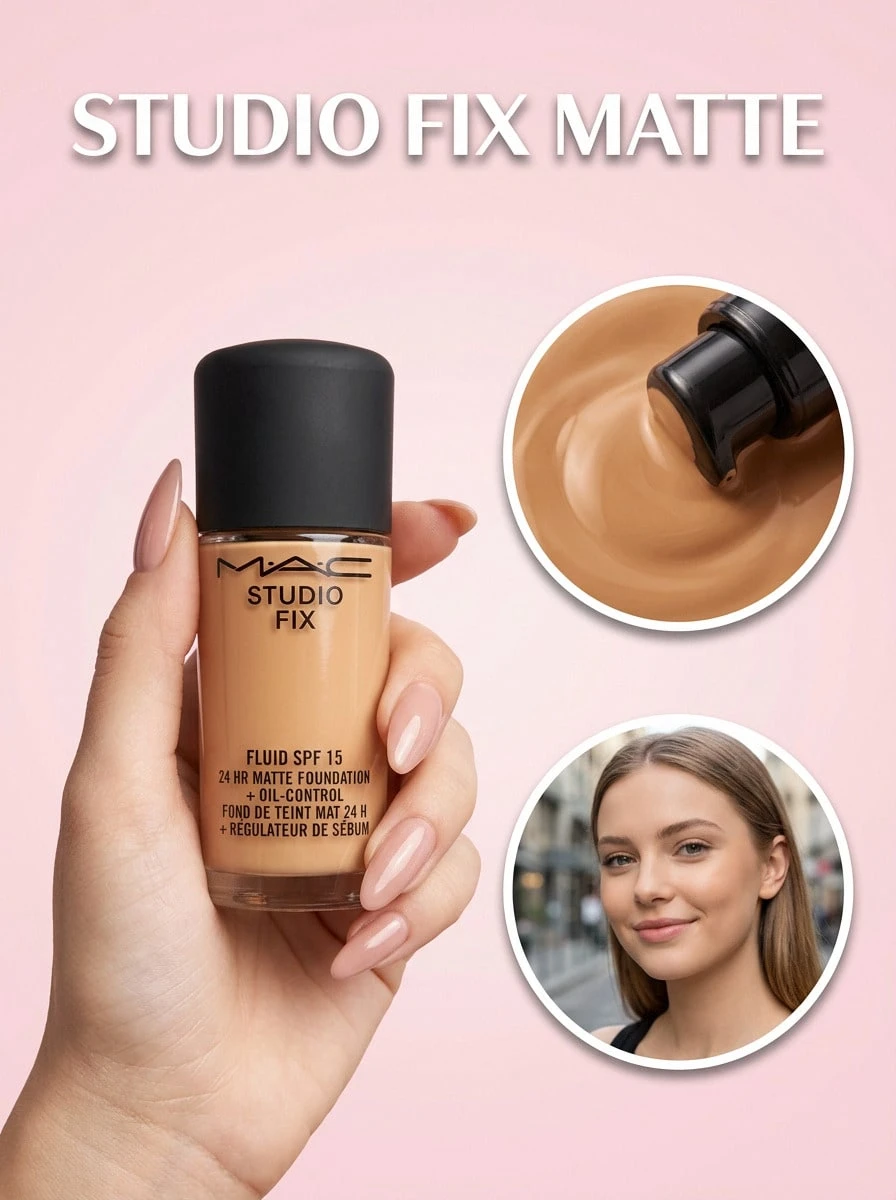 MAC Studio Fix Fluid SPF 15 Foundation C5 30 Ml – Foundation, 24-Hour Wear, For Oily Skin, C5 Shade, SPF 15, Suitable For Daily Makeup Routine - Multicolor - View 1