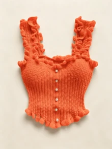 Vestidos midi para mujer - Naranja - Ver 5