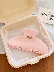 4/1pc Lightweight Plastic Hair Claw Clips, Black, White, Pink, Burgundy, Fashionable Versatile Elegant Minimalist Solid Color Hair Accessories For Daily Wear, Casual Outings, Commuting, Beach Vacation, Ponytail, Updo, Face Washing, Bathing, Makeup, Outfit Matching, Hair Accessories - Multicolor - View 3