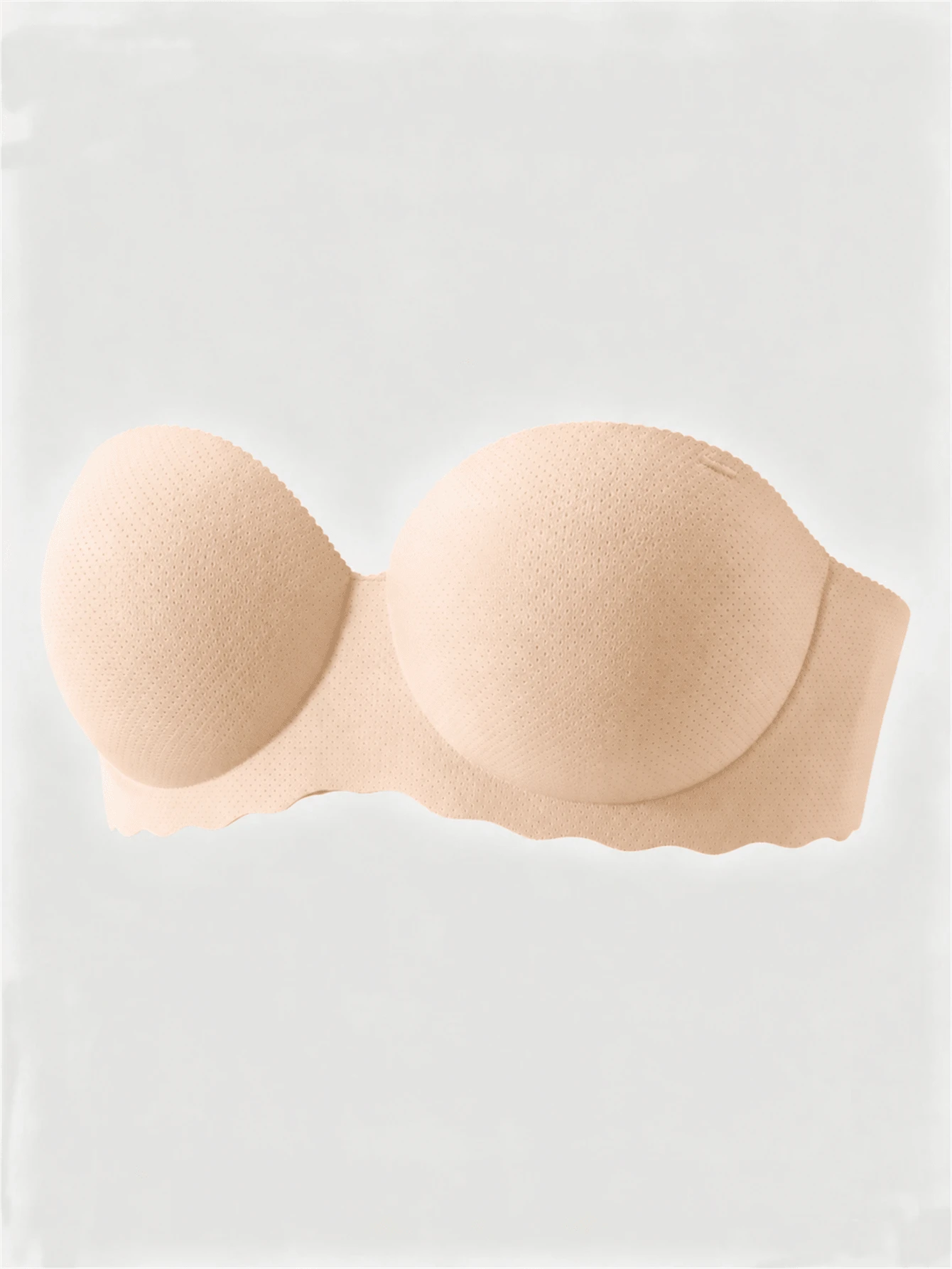 1pc Seamless Strapless Push-Up Bra For Teen Girls, Suitable For 12-15 Years Old - Apricot - View 1