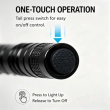 2pcs Mini LED Pen Light Flashlight, Compact High Brightness Aluminum Alloy Flashlight With Belt Clip, Suitable For Outdoor Camping, Hiking, Fishing, Daily Use, AAA Battery Powered, Batteries Not Included - LED Flashlights - View 6