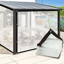 Waterproof Tarpaulin With Reinforced Fiber, Rain Shelter, Sun Shade, Winter Plant Insulation Cover, Greenhouse Plastic Film; Waterproof Tarpaulin, Dust-Proof, Rain-Proof, UV-Resistant Yard Cover; Suitable For Yard, Balcony, Porch, Flower Rack, Dog House, Camping Greenhouse And Various Outdoor Camping Sites; Waterproof Rain Cover, Rainproof Cloth, Rainproof Net, Transparent Material, Tear-Resistant, Dust-Proof And Waterproof Plastic Film. (Random Binding Stitching Color) - Multiple Styles - View 15