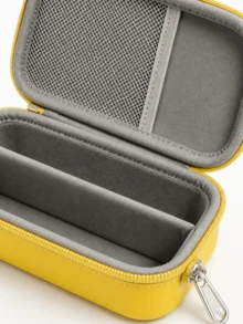 Double Glasses Storage Box Hard Shell Eyeglass Case Travel Fashion Glasses Organizer With Adjustable Dividers And Clips Unisex Portable Eyeglass Storage Box - Multicolor - View 8