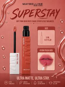 Maybelline Super Stay Matte Liquid Lipstick #210N 5ml, Ultra-High Pigment, Long-Lasting Wear, Rich Matte Finish, Easy Lip Shaping, Subtle Vanilla Scent, Easy Application, Suitable For All Skin Tones - Maybelline Super Stay Matte Liquid Lipstick 210N - View 2
