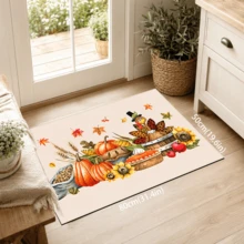 1pc Harvest Theme Printed Diatomaceous Earth Kitchen Mat, Absorbent Kitchen Floor Mat, Kitchen Rug, Long Runner Mat, Sink Front Mat, Thanksgiving, Suitable As Thanksgiving Gift, Thanksgiving Decoration, Applicable For Kitchen, Bathroom, Entryway, Hallway, Laundry Room And Home Decor - Multicolor - View 15