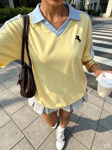 Women Midi Dresses - Bright Yellow - View 3