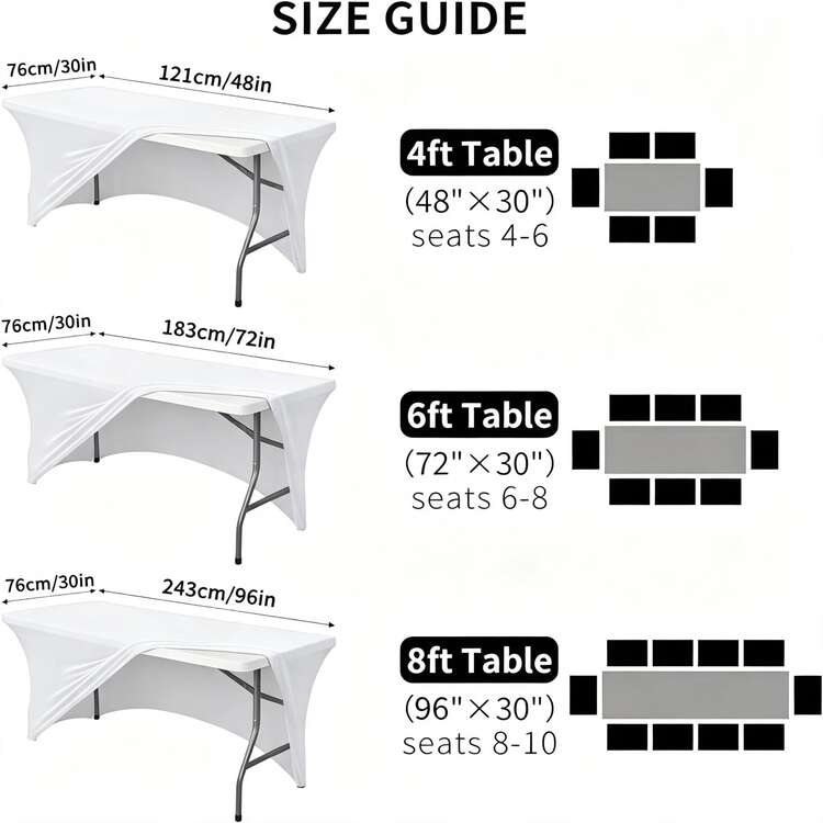 1pc Halloween Skeleton Pattern Printed High Elasticity Tablecloth With Elastic Edge - Stretchable Fit, Washable And Reusable Table Cover Suitable For Dining Table, Buffet Table, Dessert Table, Banquet, Holiday Party Decoration, Halloween, Birthday, Wedding - Suitable For Kitchen Use - Multicolor - View 3