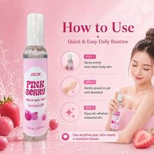 ZKZR Pink Berry Tone Brightening Body Spray, Even Skin Tone, Soothing & Moisturizing, Portable For Commute And Daily Use, Suitable For All Skin Types, Unisex Daily Skincare, 150ml - Hyaluronic Acid - View 7