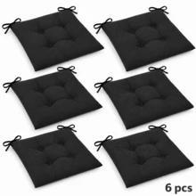 Set Of 6 Puffy Soft Square Chair Cushions – 40x40 Cm İN DER TURKEI - Grey - View 1