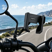 Motorcycle And Electric Scooter Phone Mount, One-Click Locking With Memory Clip, Strong Stable Anti-Shake Design, 360° Rotating Universal Riding Navigation Bracket - Multicolor - View 11