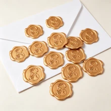 25 PCS 3D Embossed Iris Flower & Letter S Pattern Wax Seal Stickers, Self-Adhesive Wax Seals For Wedding Invitations, Envelopes, Gift Wrapping, Christmas Cards & Scrapbooking - Letter S - View 7