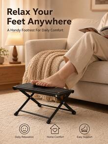 Adjustable Foot Care Stool - Heavy Duty Foldable Metal Foot Care Rack With Non-Slip Rubber Pads, Suitable For Salon Home Foot Massage And DIY Toe Nail Care, Ideal For Manicurists, Beauticians, Nail Technicians, Guitarists - Multicolor - View 9