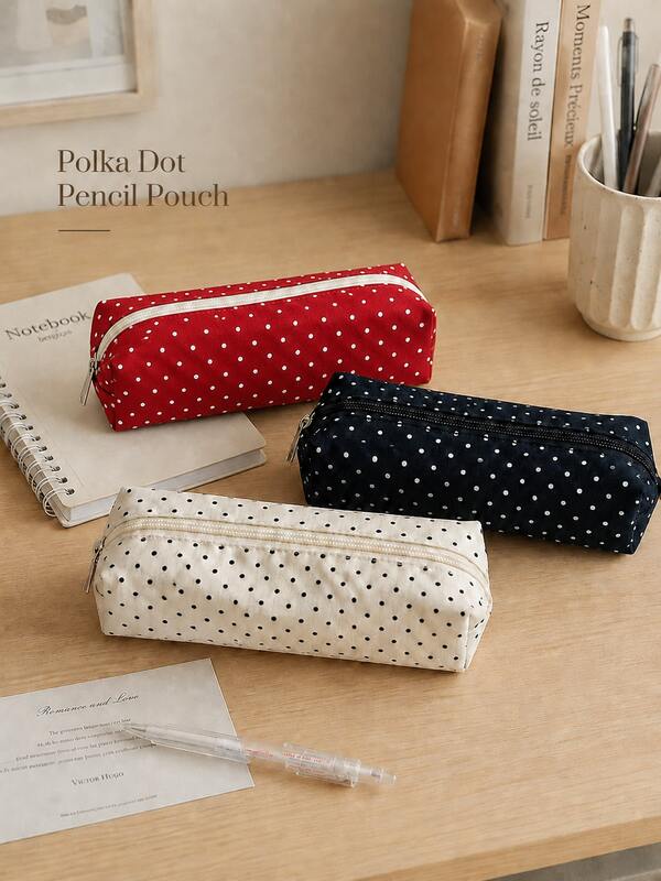 Estuche de lápices de pana con estampado de leopardo, bolsa de almacenamiento de papelería reutilizable para escritorio, adecuada para suministros de oficina y escuela, bolsa de maquillaje multifuncional, adecuada para bodas y uso diario, bolsa de almacenamiento de papelería de tela, adecuada para estudiantes y trabajadores de oficina