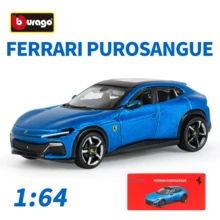 Burago بوراجو 1:64 نموذج سيارة سباق فيراري من السبائك المعدنية للعرض والجمع، بوروسانغوي / 430 سكوديريا / 812 كومبيتيزيوني، نماذج متعددة متاحة، هدية نموذج سيارة فاخرة - سيارة فيراري 812 كومبيتيزيوني 1/64 باللون الرمادي - مشاهدة 4