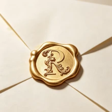 25 PCS 3D Embossed Iris Flower & Letter R Pattern Wax Seal Stickers, Self-Adhesive Wax Seals For Wedding Invitations, Envelopes, Gift Wrapping, Christmas Cards & Scrapbooking - Letter R - View 6