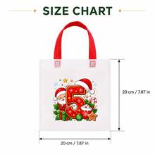 24 Pack Christmas Advent Calendar Gift Bags, Numbered 1-24 Countdown Bags With Colorful Handles, 20 X 20 Cm Non-Woven Holiday Gift Tote Bags For Christmas Party Decorations - Multicolor - View 2