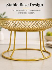 1pc Creative Metal Fruit Storage Basket - Durable And Lightweight, Suitable For Kitchen, Pantry Or Dining Table Organization, Perfect For Storing Fruits, Vegetables, Snacks And Home Decor - Multicolor - View 4