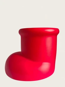 1pc Red Boot-Shaped Vase, Creative Christmas Boot Planter, Holiday Christmas Tabletop Centerpiece Decoration, Unique Living Room, Office, Holiday Party Display Table Decor - A - View 15