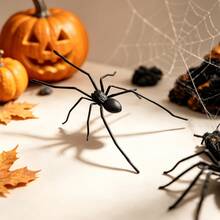 1 Piece - A Large Spider-Shaped Refrigerator Magnet Decoration, An Amusing Magnetic Decoration Design For Halloween That Is Fun To Play Tricks With And Scary, Suitable For Various Scenarios Such As Kitchen, Office, Whiteboard, And Storage Cabinet. - Black - View 2