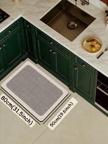 1pc Elegant Unique Pattern Kitchen Mat, 3.5mm Soft Rubber Material, Absorbent And Easy To Clean, Suitable For Hallway, Bathroom, Living Room, Outdoor Door Mat And Toilet, All-Year Use, Suitable For Various Holidays - Multicolor - View 18