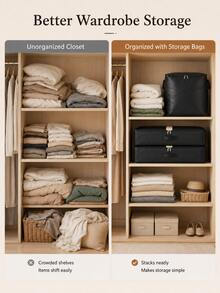 Large Capacity Space-Saving Underbed Storage Bag, Foldable Fabric Storage Box With Transparent Window, Reinforced Handles And Dual-Way Zipper, Suitable For Storing Bedding And Blankets, Ideal For Bedroom Closet And Home Organization - Multicolor - View 5
