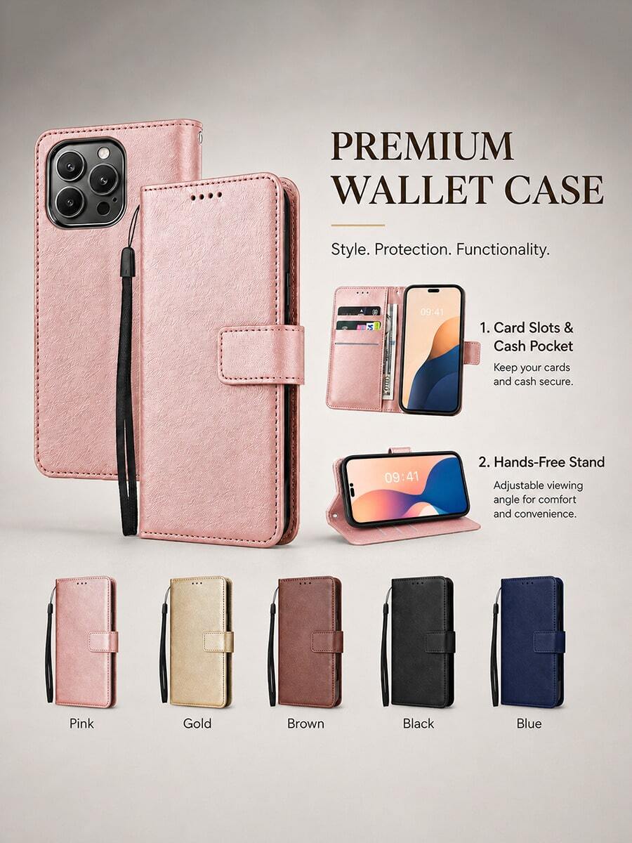 VOUVI 高級復古卡槽手機殼，適用於 iPhone 18 17 16 15 14 13 12 11 Pro Max，奢華 PU 皮革錢包手機殼，適用於 16 15 14 Plus
