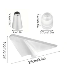123pcs Cake Decorating Tools, Includes 110pcs 9.8" Thickened Piping Bags, 12pcs 1.2" Extra Large Piping Tips, 1pc Connector And Other Piping Tools, Suitable For Home Baking, Buttercream Frosting DIY - View 4