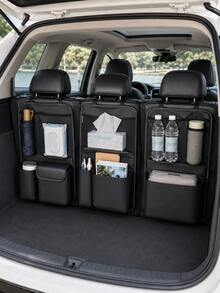 1pc Oxford Cloth Car Trunk Storage Bag, Car Rear Seat Hanging Bag, Foldable Car Storage Rack, Car Rear Seat Back Hanging Bag, Universal/PU Leather Seat Back Storage Hanging Bag, Waterproof And Wear-Resistant Car Seat Back Storage Bag, Suitable For High-Frequency Family Travel, Most Car Models Can Easily Install Car Seat Back Storage Bag, Hanging Car Storage Bag - A - View 14