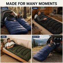 Thickened Warm Outdoor Camping Sleeping Bag, Night Warmth, Suitable For Camping, Short Trips And Outdoor Exploration, All-Season Travel Sleeping Bag, Camping Equipment - Multicolor - View 5