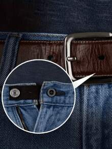 2/4/8pcs Black Seamless Splicing Belt Extender Buckle, Instant Adjustment, Convenient For Jeans And Casual Pants Waist Size Adjustment - Multicolor - View 3