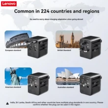 Lenovo L-POW1020B Universal Travel Adapter International Plug Converter For Computer, Printer, TV, Communication Equipment - EU C Type Plug(220-240V) - View 4
