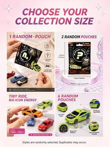 Jada Fast & Furious 25th Anniversary Nano Rides Random Style Mini Die-Cast Vehicle, 1 Random Car Per Pouch, 1.65in Movie Car Collectible, 12 Styles, Desk & Shelf Display - Multicolor - View 5