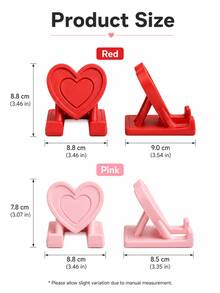 Heart-Shaped Desktop Phone Stand, Portable Design For Home, Office, Party Decor, Women's Travel And Kitchen Use, Suitable For All Phones, Ideal Desktop Ornament, Perfect Gift For Halloween And Christmas - A - View 8