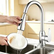 Kitchen Faucet, Sink Faucet, Rotatable Splash-Proof Water-Saving Universal Faucet, Multi-Function Faucet Extender, Universal Faucet Adapter, Handheld Faucet Sprayer, Multi-Mode Water Flow, One-Touch Shut-Off, 360-Degree Rotation, Leak-Proof Powerful Spray Head, Suitable For Kitchen Cleaning, Bathroom Accessories, Bathroom Decor, Kitchen Accessories, Kitchen Essentials - Multicolor - View 2