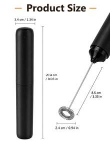 1 Peça Espumador de Leite Elétrico Recarregável USB Portátil, Espumador de Leite de Café Portátil com Estojo de Armazenamento Transparente e Cabeça de Mistura de Metal, Adequado para Café, Latte, Cappuccino, Chocolate Quente, Bebidas de Matcha, Uso Doméstico e de Escritório - Vários estilos e cores - Visão 10