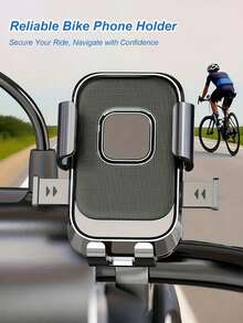 Dudukan Ponsel Sepeda Motor Berputar 360°, Pengunci Sekali Klik, Dudukan Ponsel Sepeda Anti Guncang, Cocok untuk Stang 15-34mm, Dudukan Ponsel Sepeda Listrik dan Skuter Universal, Kompatibel dengan Smartphone 4,7-7,2 Inci - A - View 3