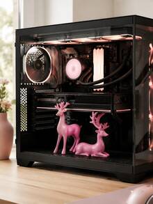 1 buah Braket Penyangga GPU Berbentuk Rusa dari Resin, Dudukan Kartu Grafis Warna Pink dan Braket Anti-Kendur, Dekorasi Casing PC Gaming, Stand Display Desktop, Aksesoris Komputer dan Dekorasi Ruang Gaming - Rusa merah muda - View 8
