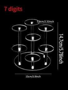 Multi-Purpose Acrylic Storage Display Rack, Suitable For Cosmetics, Antique Decor, Perfume And Jewelry, Multi-Layer Round Transparent Display Stand - Multicolor - View 14