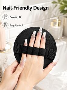 Reusable Rubber Exfoliating Gloves, Flexible Rubber Exfoliator, Quick And Efficient Exfoliation With Adjustable Finger Sleeve Design, Soft And Flexible Dead Skin Removal, Full Body Scrub Pad, Suitable For Arms, Legs And Back, Effectively Removes Dead Skin, Quick And Efficient Skin Scrubbing Tool - Multicolor - View 7
