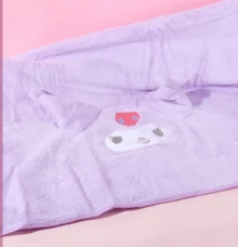 Miniso Sanrio Kuromi Coral Fleece Hand Towel Soft Face Towel Home Use Kitchen Water Absorbing Quick-Drying Wall-Hanging Towel - Purple - View 4