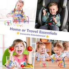 Colorful Magnetic Mini Figures Children's Desktop Toy, Flexible Assembly And Pose Transformation, Develops Hands-On Ability, Fun Interactive Stress Relief Toy - Multicolor - View 3
