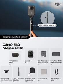 dji Osmo 360 8K Panoramic Action Camera With Built-In 105G Large Memory, Flagship Stabilization And Waterproof, Motorcycle Riding Skiing Outdoor Vlog Shooting Kit (Brand New, Activated Only) - View 13