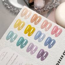 Moonlight Nail Powder 1pc High Transparency Aurora Mirror Nail Powder Ice Transparent Shiny Nail Powder With Dual-Head Sponge Stick DIY Nail Art Decoration - White - View 7