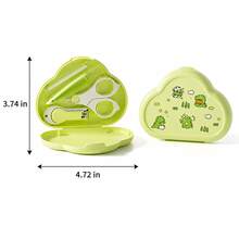 1pc Baby Nail Clipper Set Newborn Anti-Pinch Nail Cutter Nail Clipper Nail File Tweezers Nail Clipper Set - Multicolor - View 2