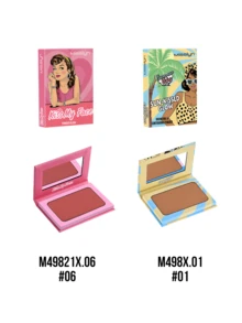 MISSLYN 2pcs Kiss My Face Blush & Sun-Kissed Glow Contour Powder Set, Silky Blendable, Natural Luminous Finish, Face Palette Blush/Contour, Daily/Party/Summer, Pure Girl/Soft Makeup/Sun-Kissed, Blush & Contour Powder Set - #06+#01 - View 10