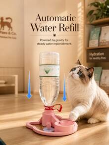 Automatic Pet Water Dispenser For Cats And Dogs, Gravity-Fed Waterer, No Electricity Required, No Filter Needed, Automatic Water Flow, Strong Suction Cup Anti-Slip Anti-Tip Water Bowl - Large Capacity - View 5