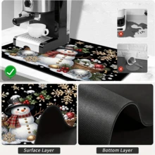 1pc Christmas Snowman Table Mat, Dish Drying Mat, Coffee Machine Mat, Absorbent Quick-Drying, Non-Damaging To Tabletop, Suitable For Holiday Dining Table, Kitchen Countertop, Christmas Atmosphere, Multi-Purpose Drying Mat, Home Gift, Tabletop Decoration - XYLSD-971 - View 9
