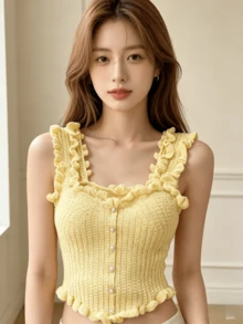 Women Midi Dresses - Kuning - View 5